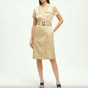 Brooks Brothers Beige Short Sleeve Dress, NWT